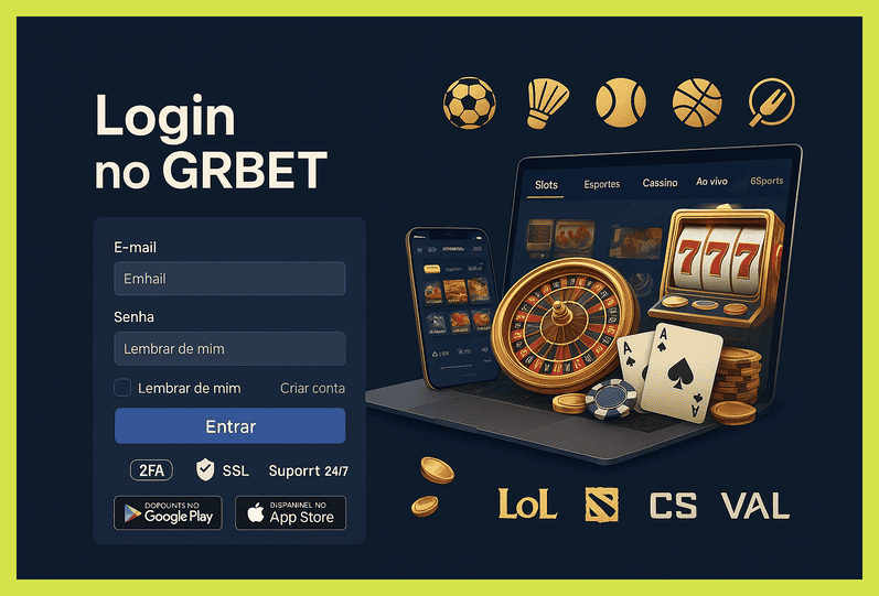 Criar uma nova Conta no plataforma GRBET